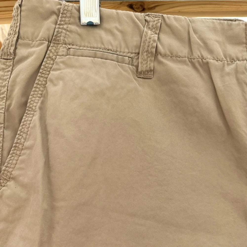 J. Crew NWOT Tan Utility Chino Classic Twill Cotton Roll Up Shorts size 12